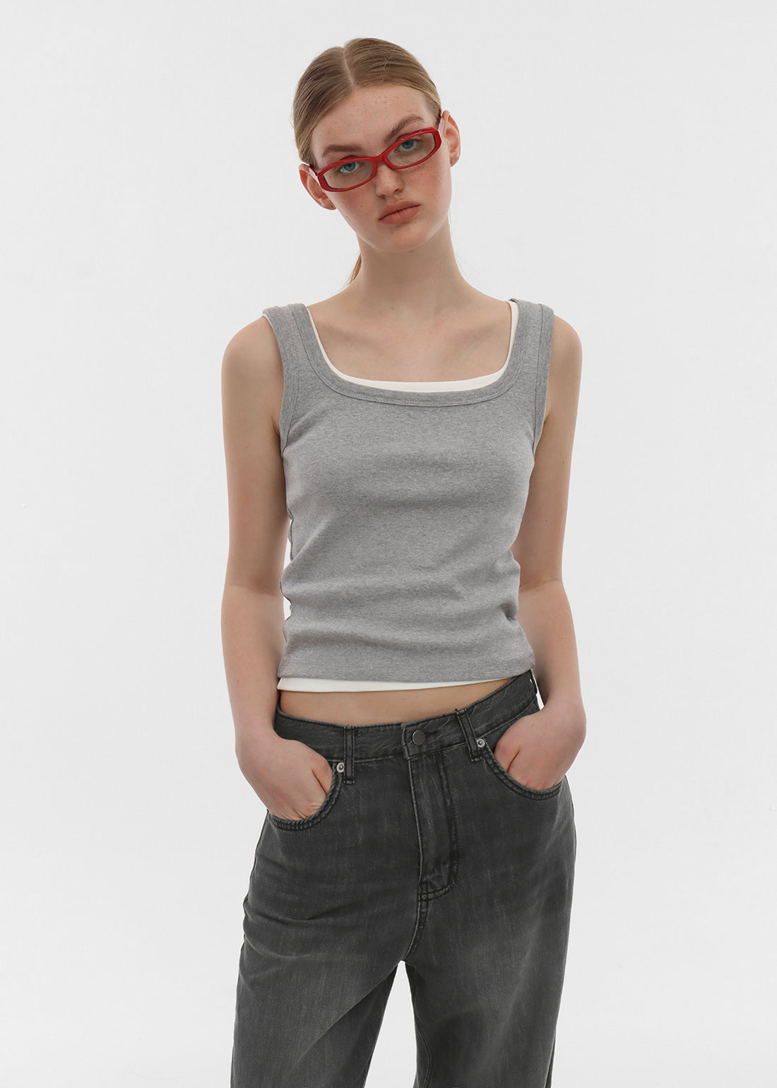 STANDARD WIDE SQUARE NECK TANK 15