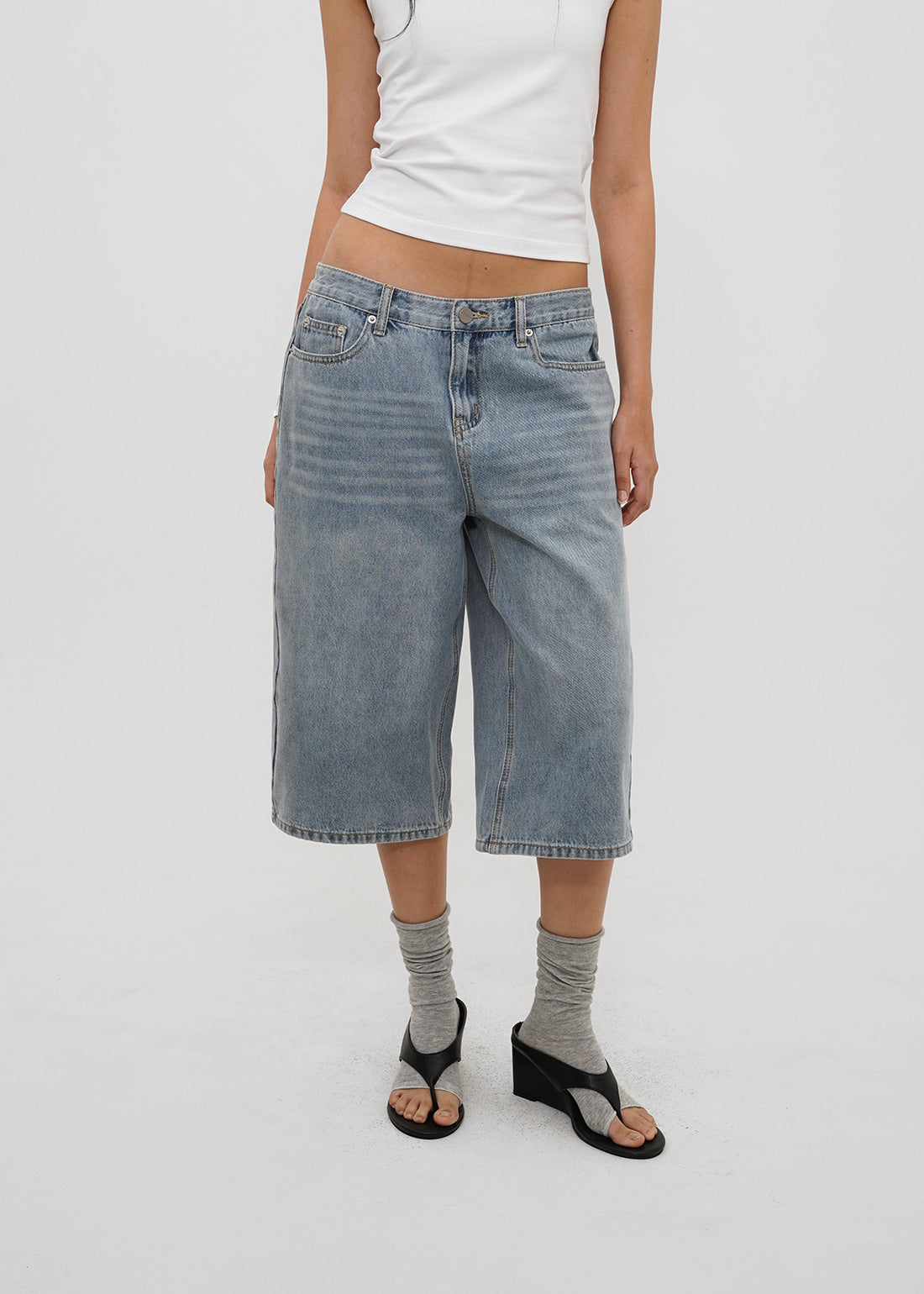 SUMMER WASHING BERMUDA JEANS 2