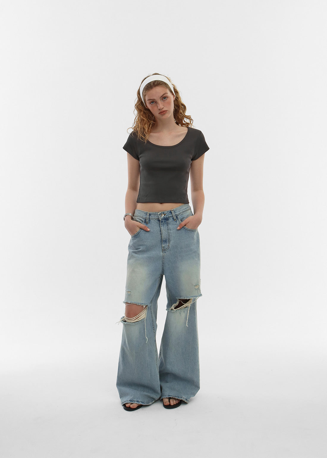COOL STANDARD U-NECK CROP SHORT SLEEVE TEE 8
