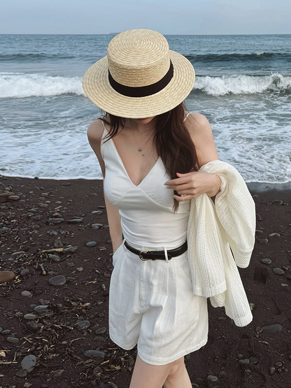 REAL DEEP V-NECK SLEEVELESS - 2 COLORS