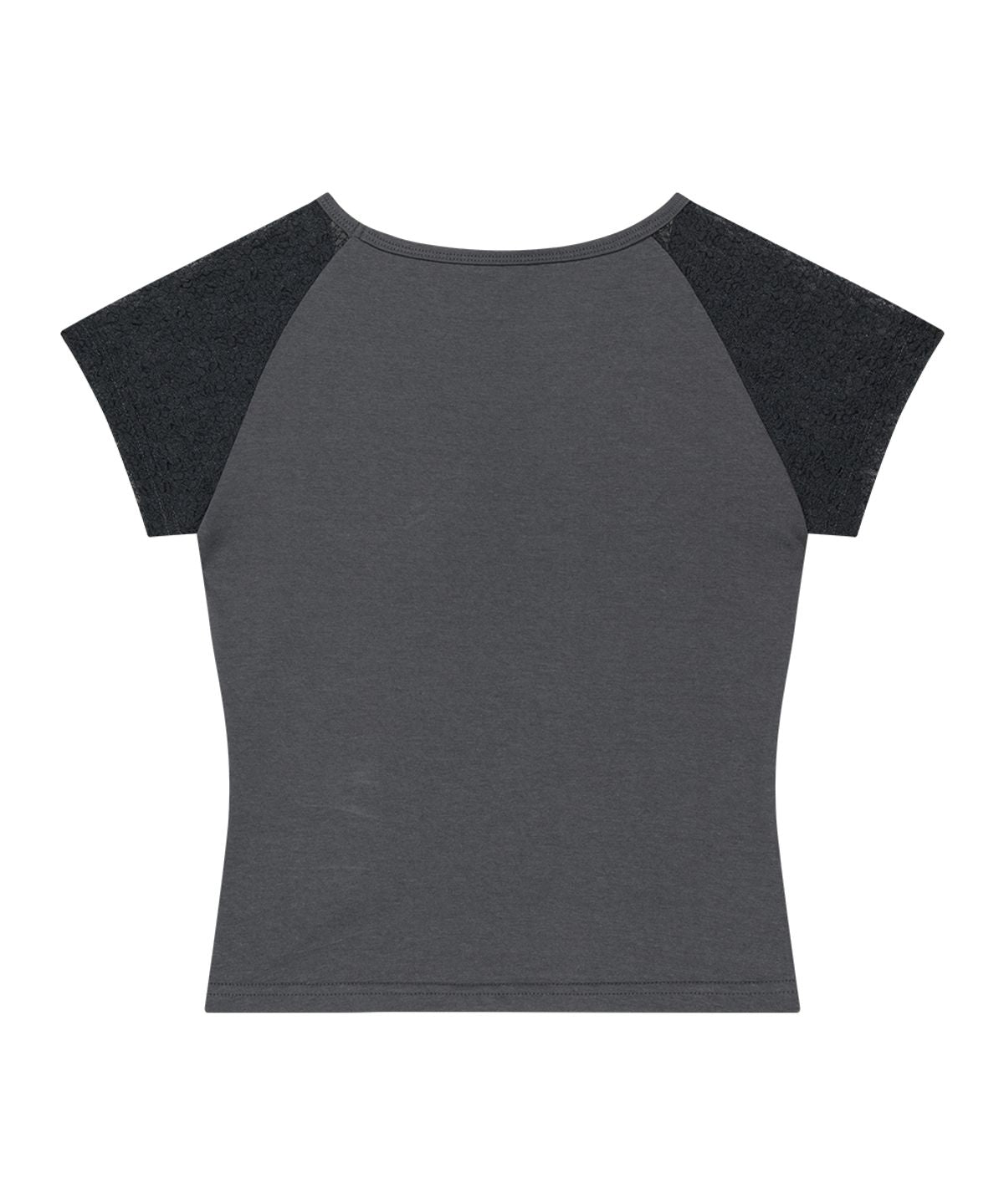LACE RIBBON CONTRAST T-SHIRT