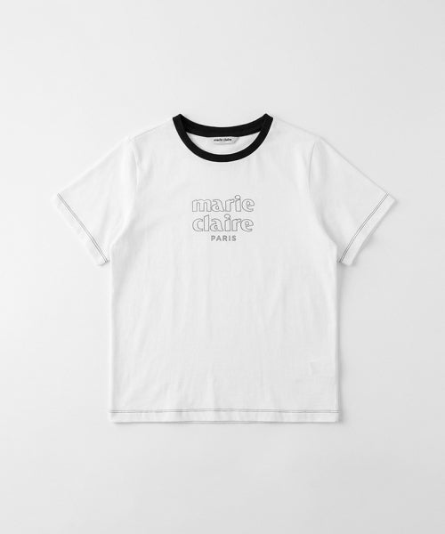 ESSENTIAL LOGO COLOR BLOCK STITCH SHORT SLEEVE T-SHIRT - 2 COLORS