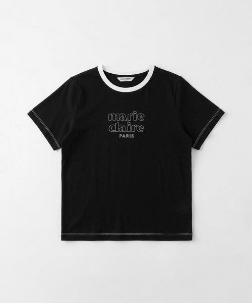ESSENTIAL LOGO COLOR BLOCK STITCH SHORT SLEEVE T-SHIRT - 2 COLORS