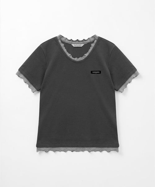 DOT COLOR BLOCK LAYERED SHORT SLEEVE T-SHIRT - 3 COLORS