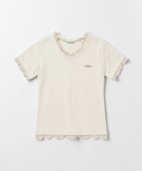DOT COLOR BLOCK LAYERED SHORT SLEEVE T-SHIRT - 3 COLORS