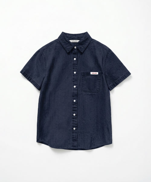 DENIM POCKET SHORT SLEEVE SHIRT - 2 COLORS