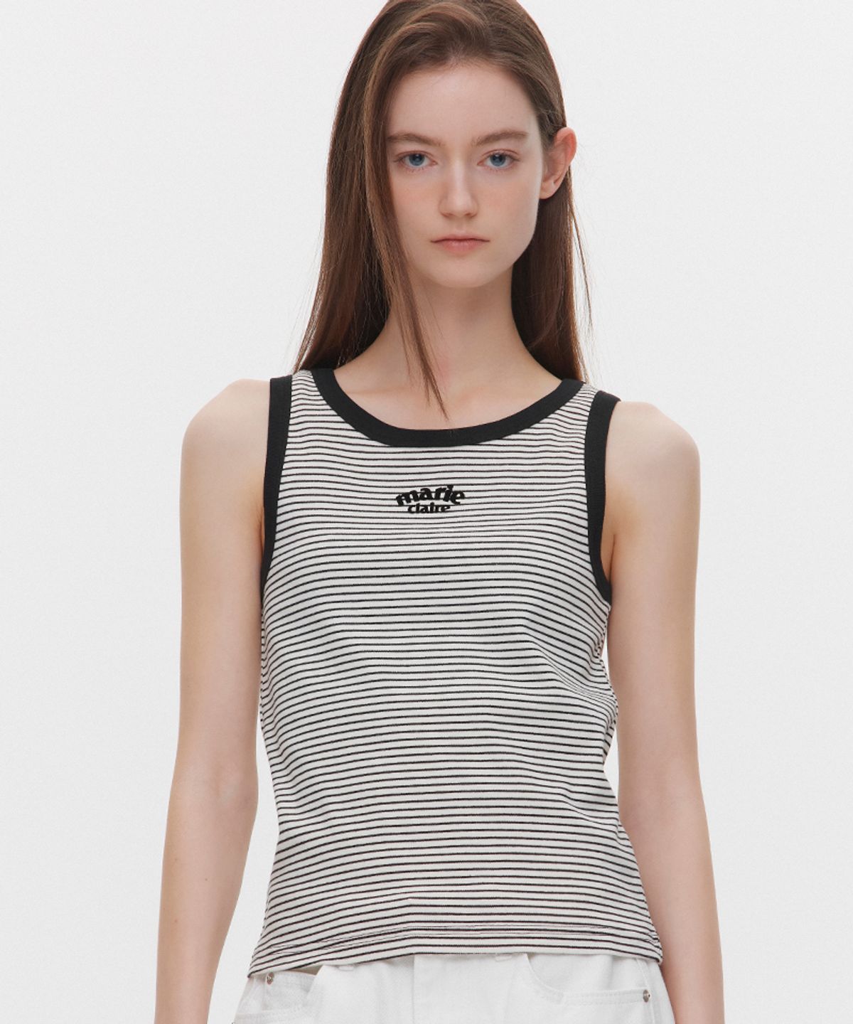 ARCH LOGO STRIPE SLEEVELESS - 2 COLORS