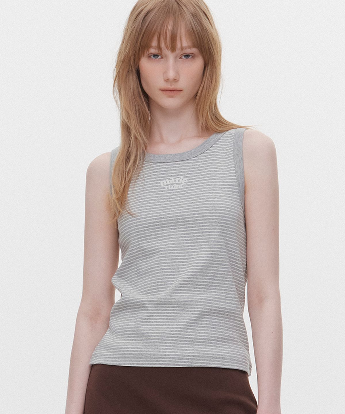 ARCH LOGO STRIPE SLEEVELESS - 2 COLORS