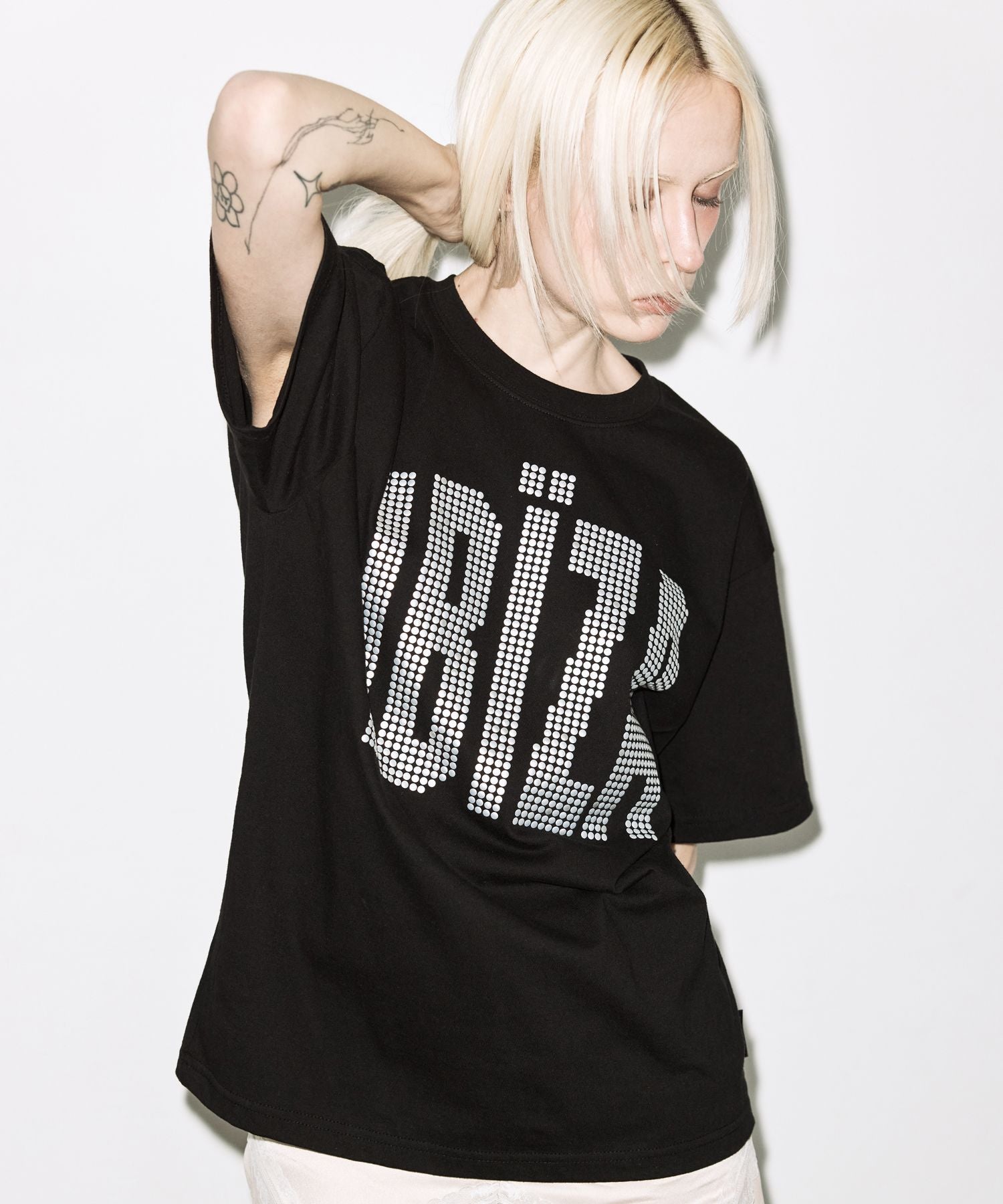 IBIZA RHINESTONE TEE - 3 COLORS BLACK 2
