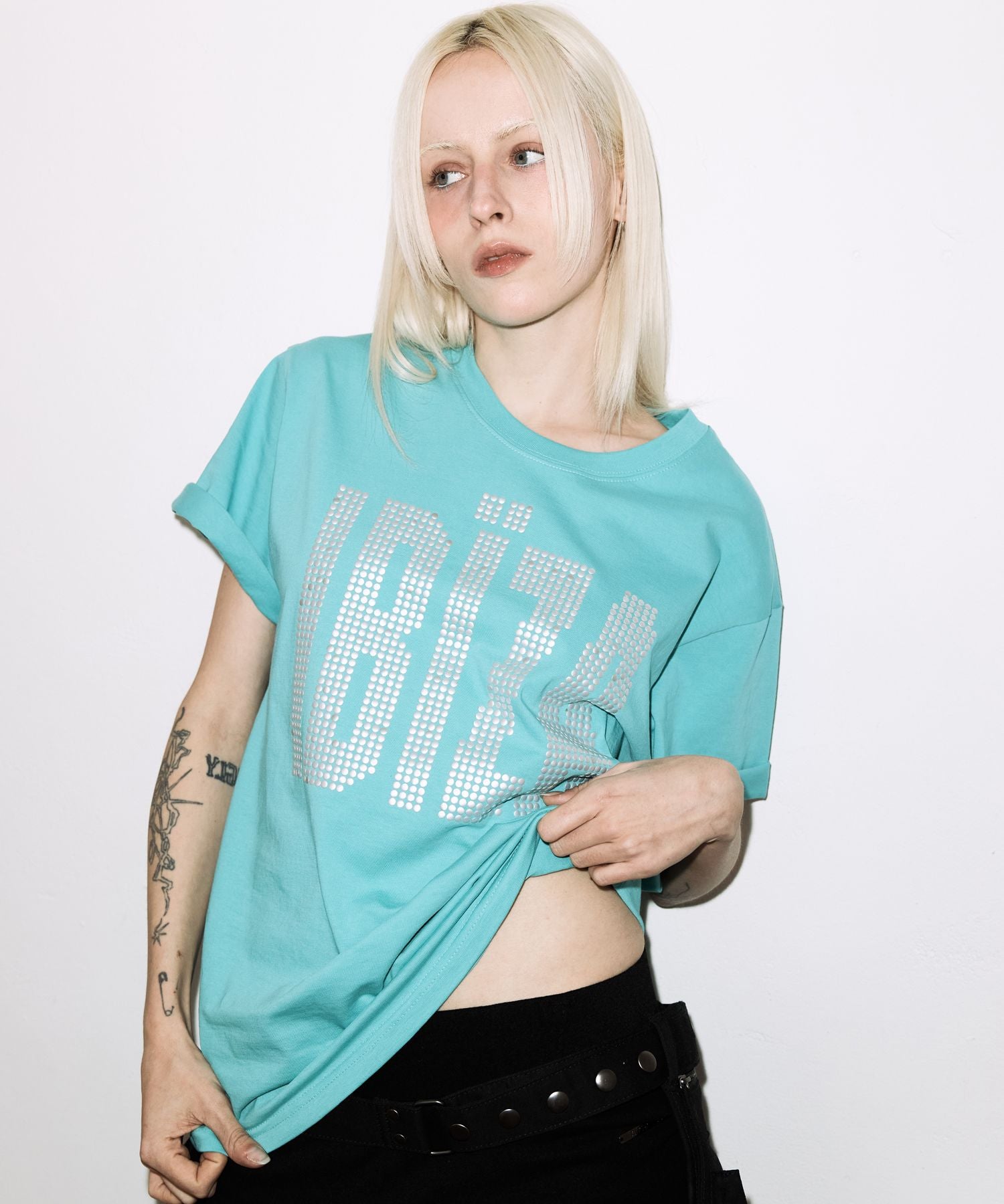 IBIZA RHINESTONE TEE - 3 COLORS MINT 1