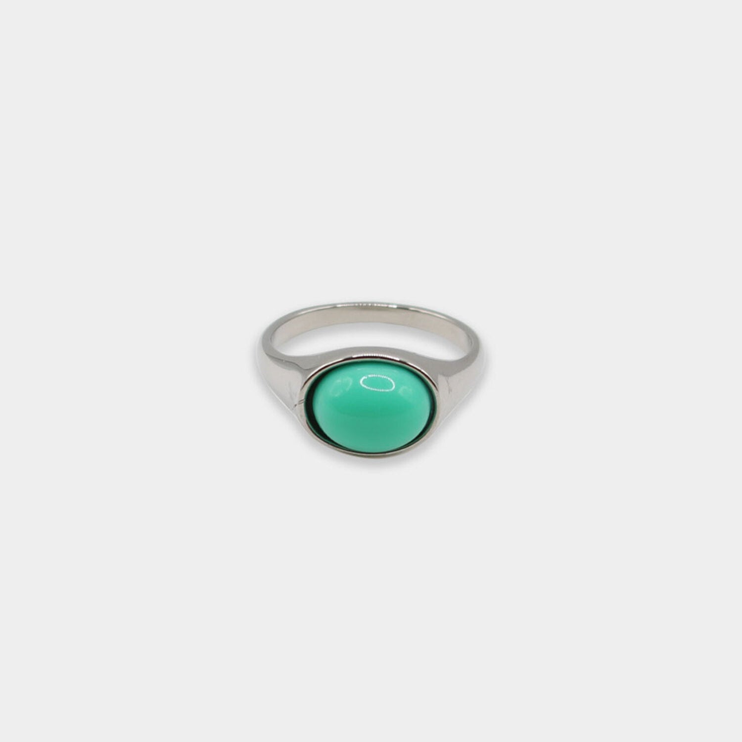 Mint Oval Signet Ring 1