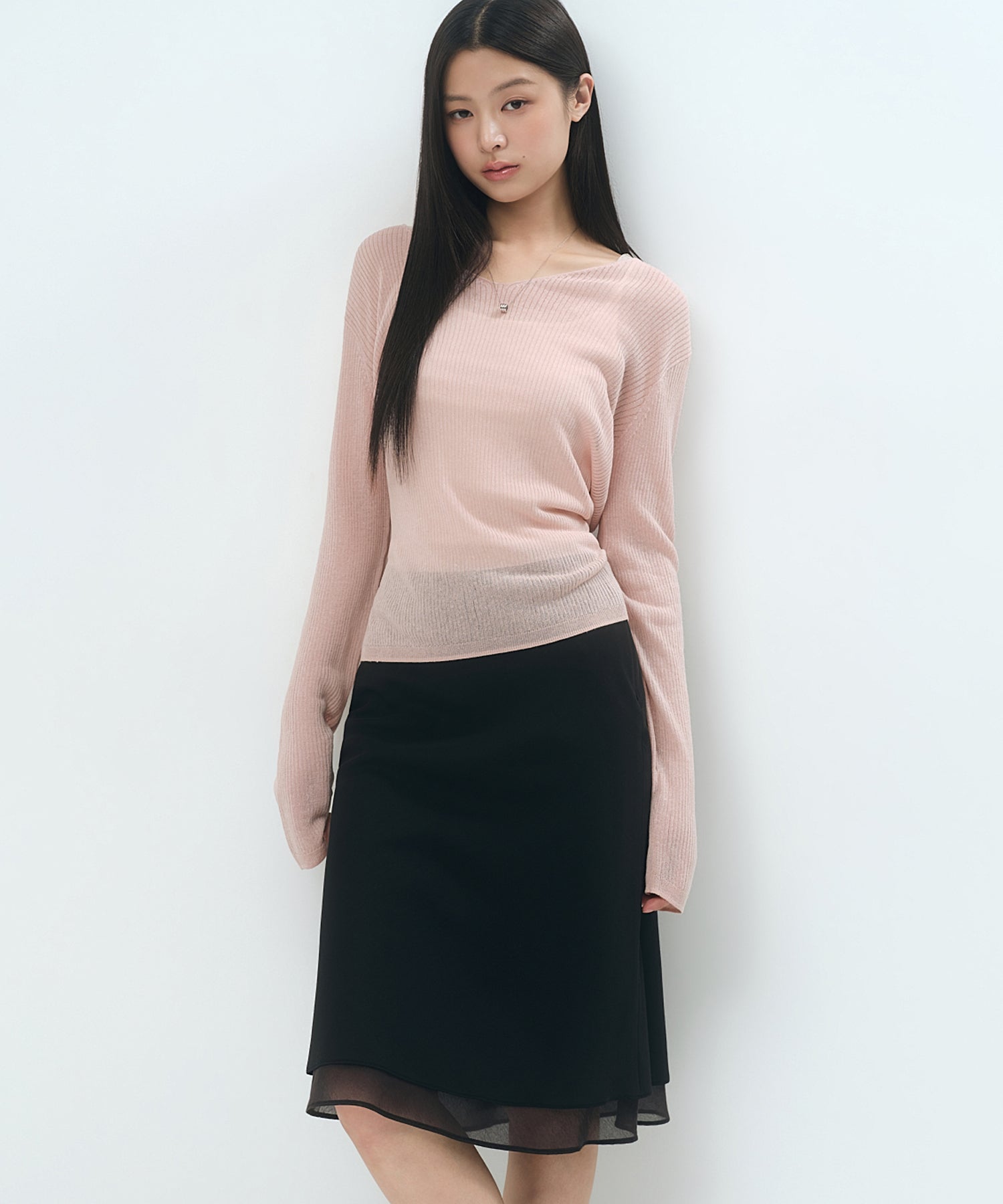 Musinsa Standard Midi Skirt - BLACK