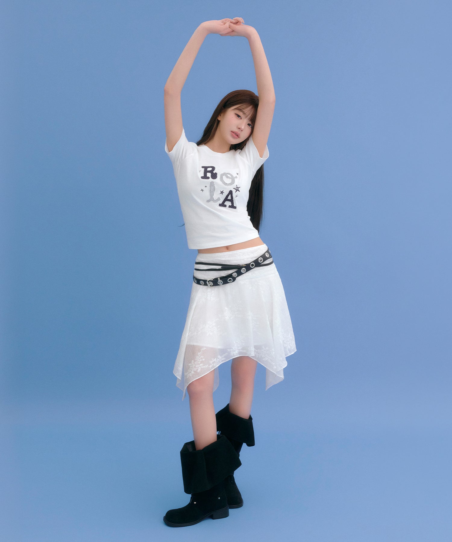 ROLA LETTERING PATCHWORK T-SHIRT - WHITE