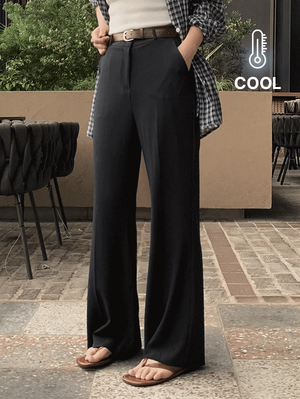 SEMI BOOTCUT CHARLAN SLACKS - 7 COLORS × 4 SIZES 1