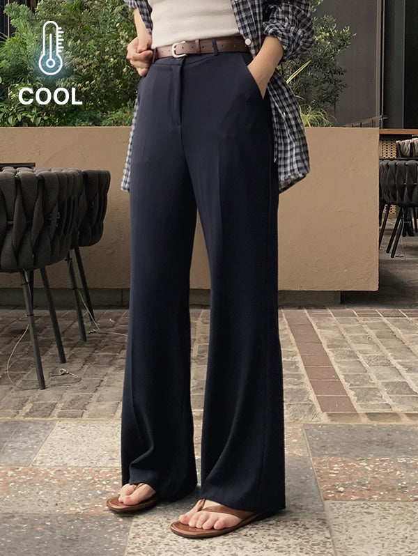SEMI BOOTCUT CHARLAN SLACKS - 7 COLORS × 4 SIZES 2