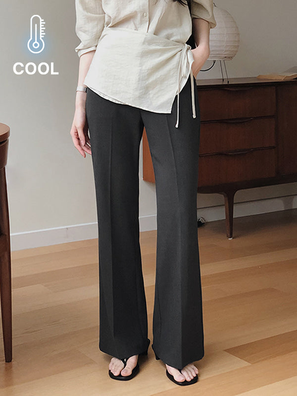 SEMI BOOTCUT CHARLAN SLACKS - 7 COLORS × 4 SIZES 4