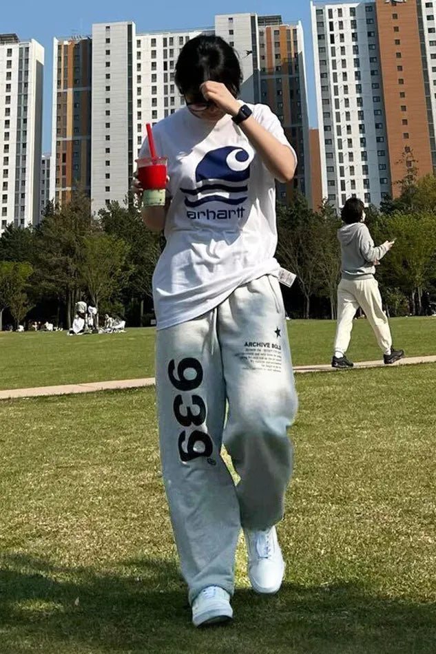 939 LOGO SWEAT PANTS (GRAY)