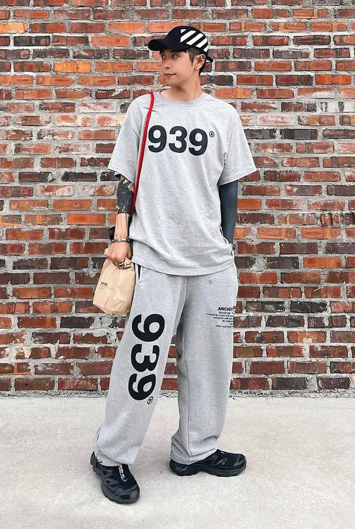 939 LOGO SWEAT PANTS (GRAY)