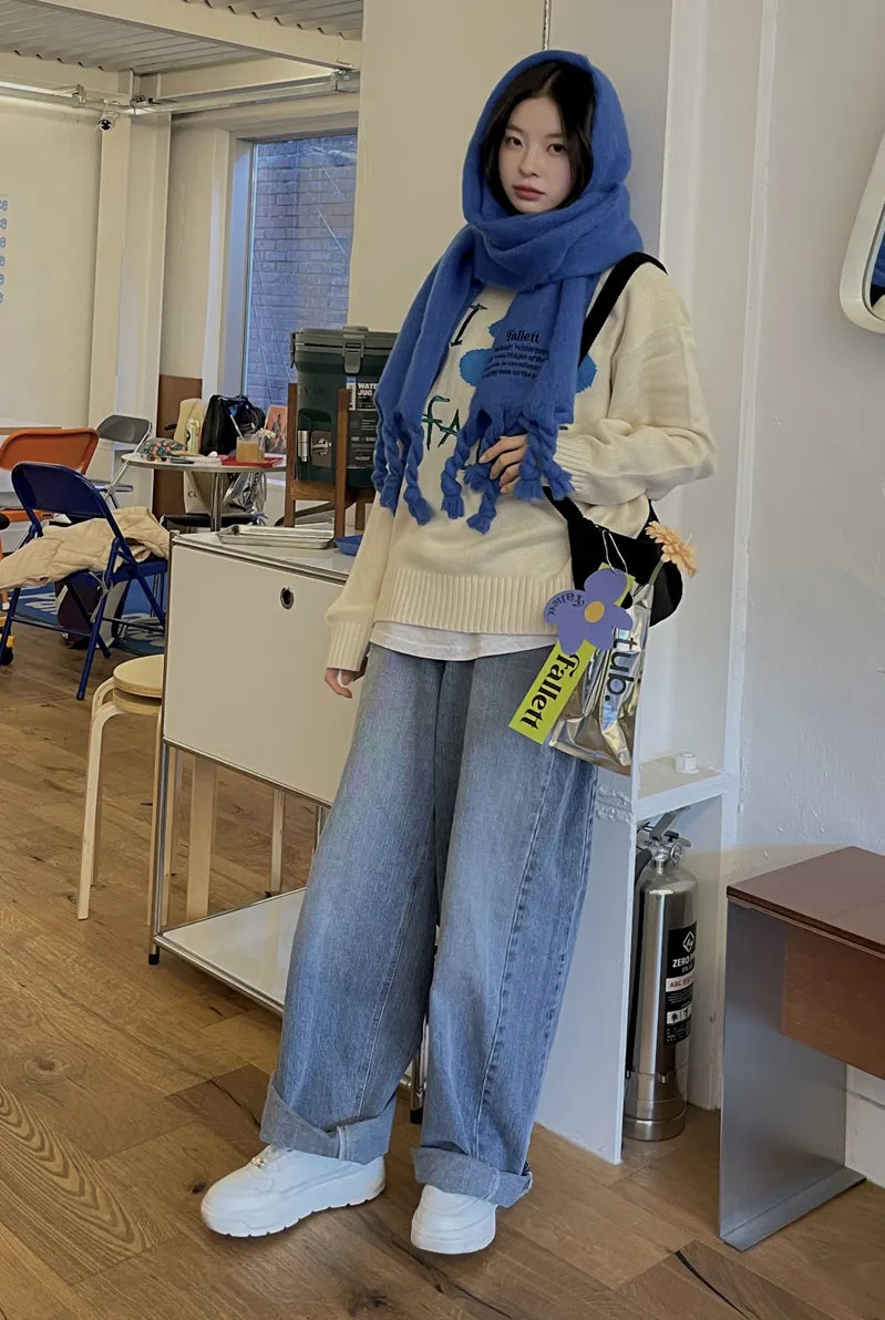 OVERSIZED STORY LOGO MUFFLER - 8 color