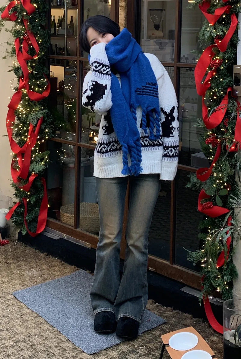 OVERSIZED STORY LOGO MUFFLER - 8 color