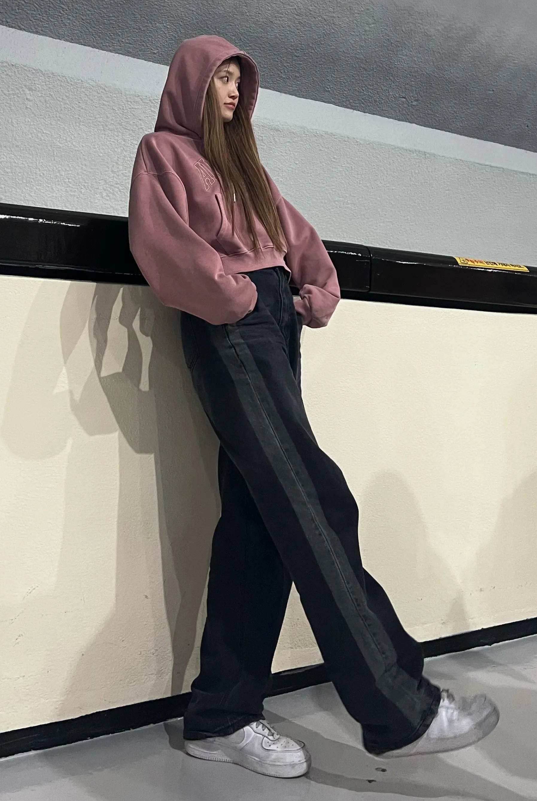 [AVANDRESS] Pigment Felt Crop Hoody - 3COL