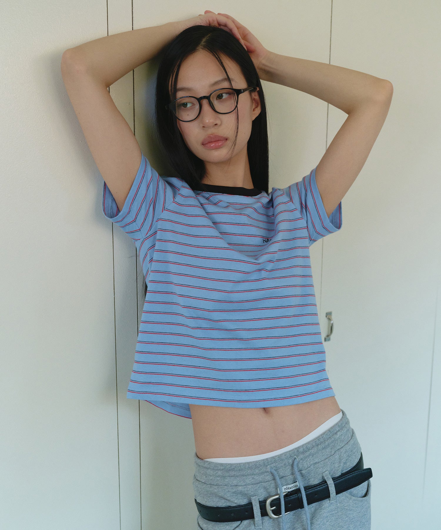 ROLAROLA MULTI STRIPE T-SHIRT - SKY