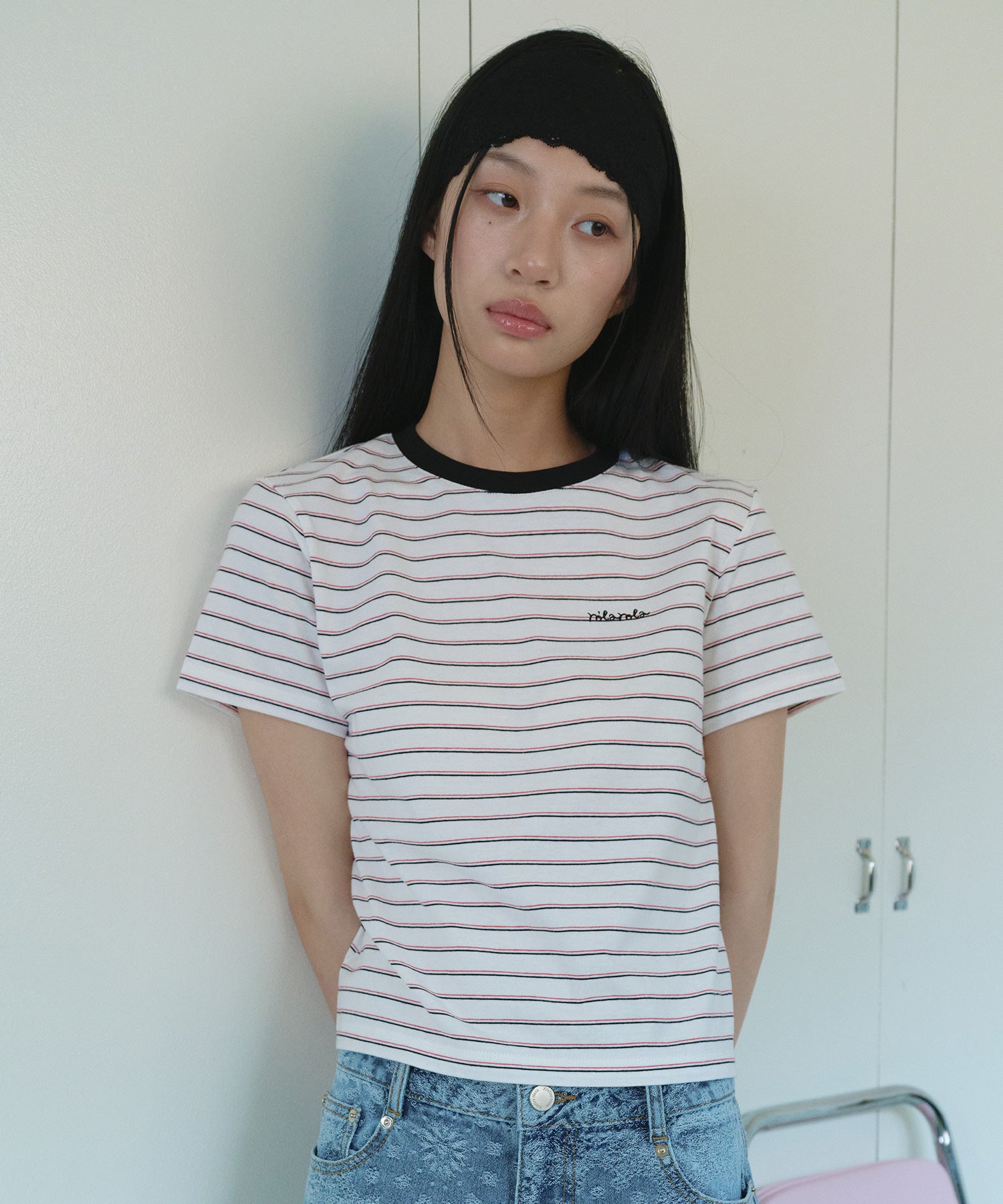 ROLAROLA MULTI STRIPE T-SHIRT - WHITE