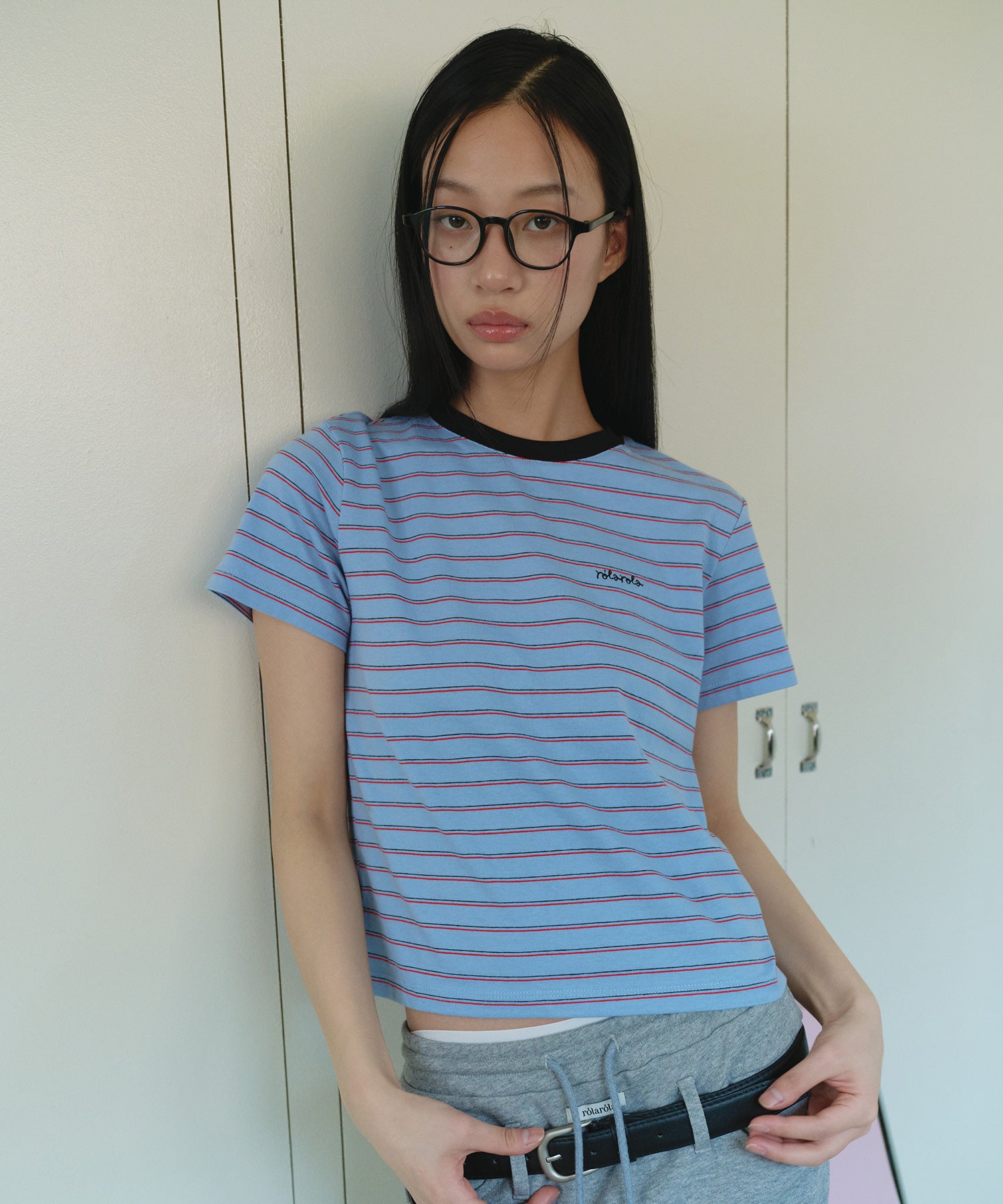 ROLAROLA MULTI STRIPE T-SHIRT - SKY