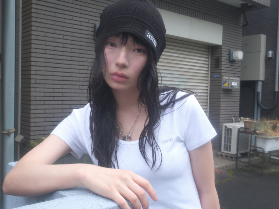 ASON PLAIN SLIM TEE WHITE