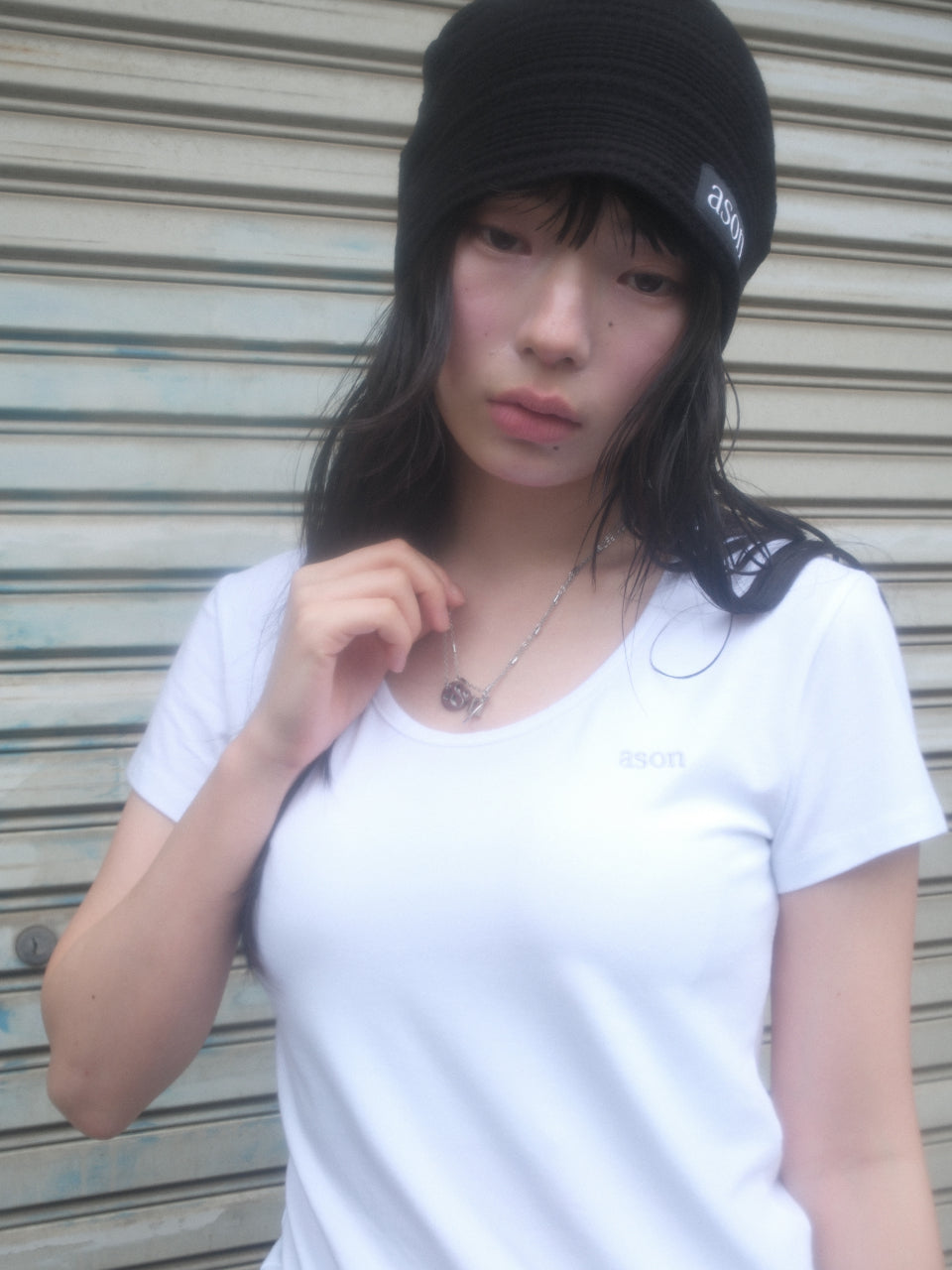 ASON PLAIN SLIM TEE WHITE
