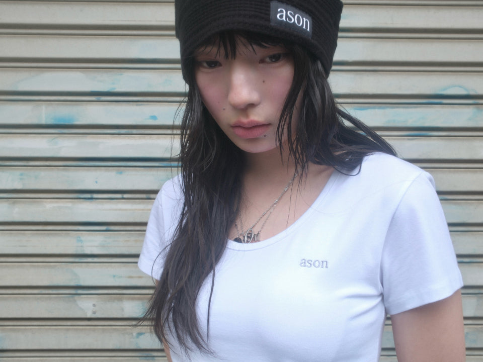 ASON PLAIN SLIM TEE WHITE