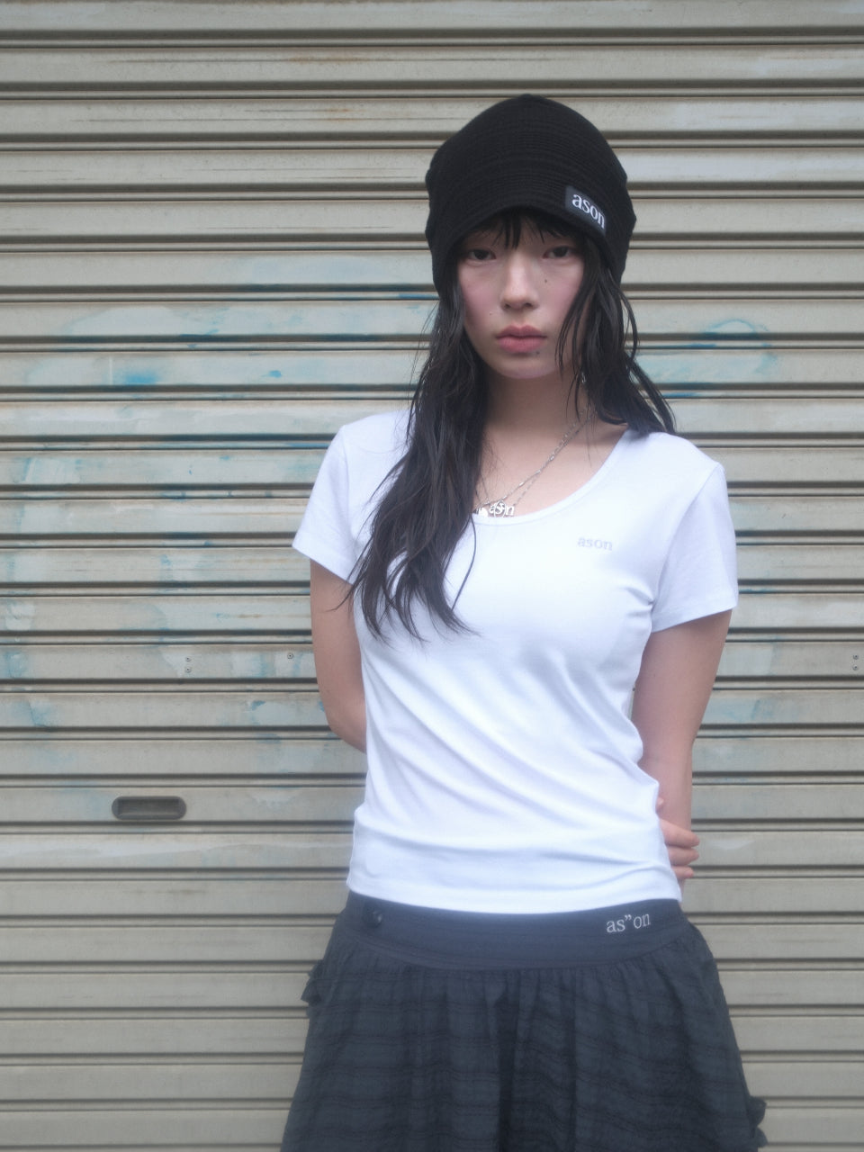 ASON PLAIN SLIM TEE WHITE