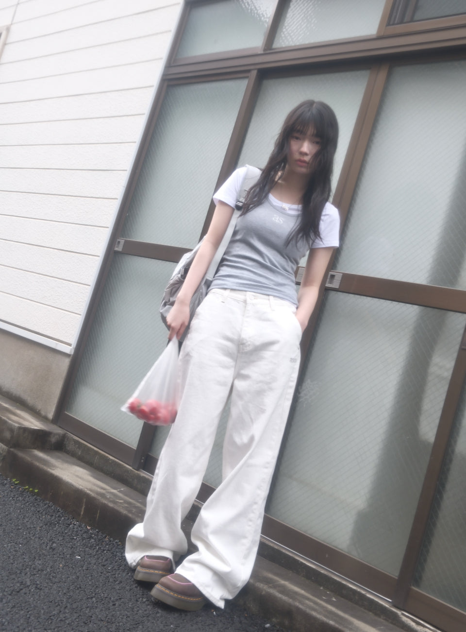 ASON PLAIN SLIM TEE WHITE